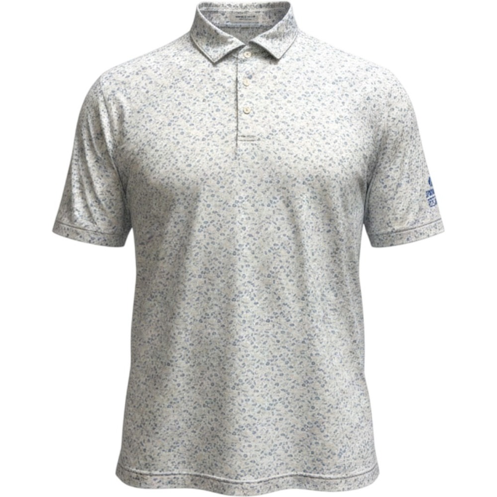 Peter Millar Summer Comfort Zurich Classic Polo Shirt Mens XL Blue Novelty Print